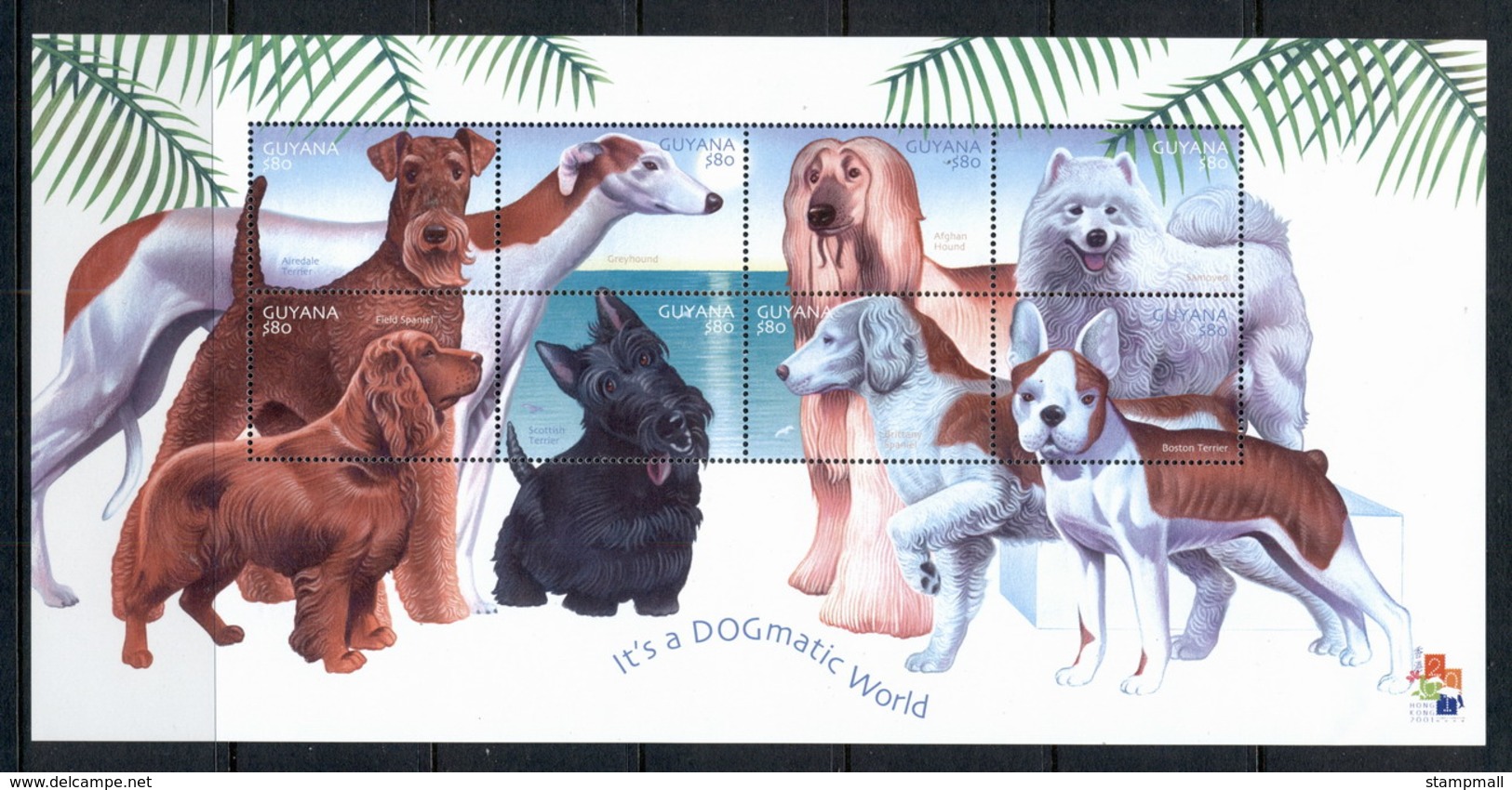 Guyana 2001 Dogs, It's A Dogmatic World Sheetlet MUH - Guyana (1966-...)