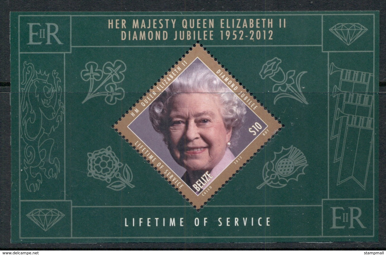 Belize 2012 QEII Diamond Jubilee MS MUH - Belize (1973-...)