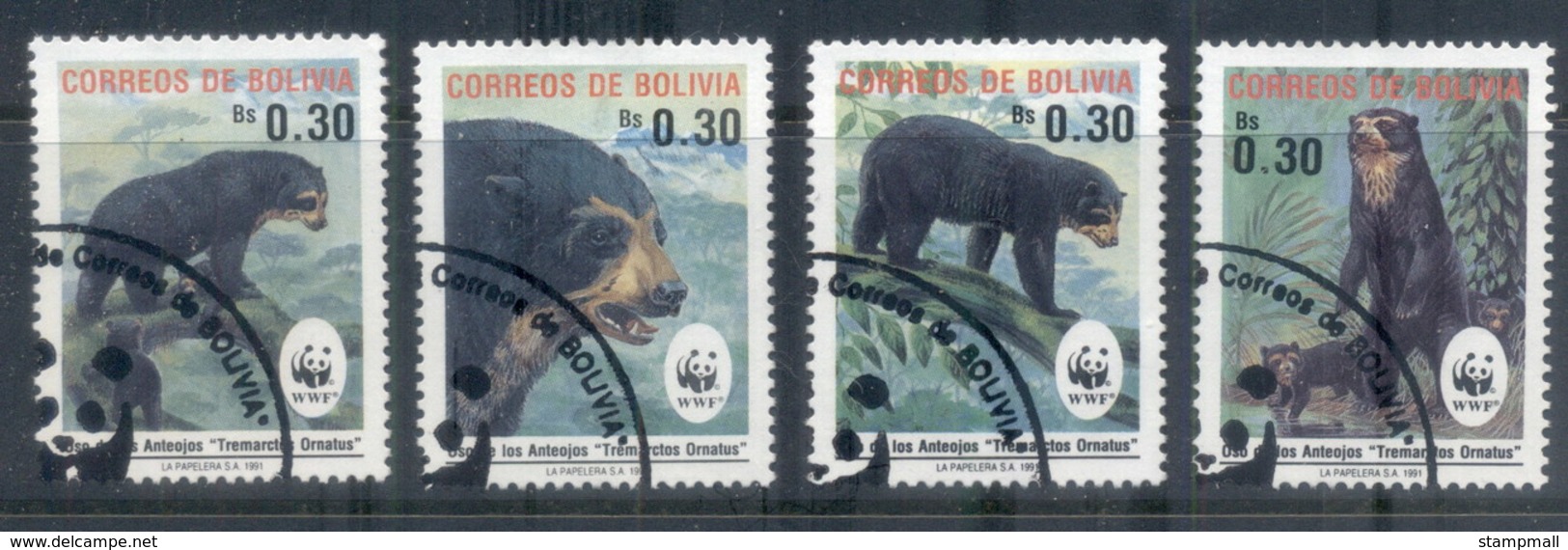 Bolivia 1991 WWF Spectacled Bear FU - Bolivia