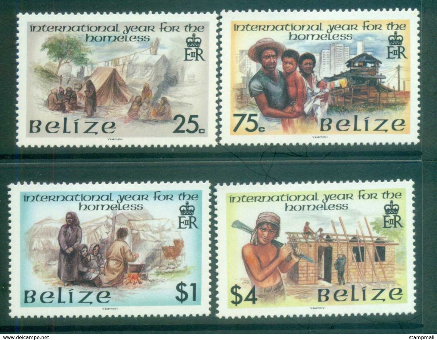 Belize 1987 Intl. Year For The Homeless MLH Lot80892 - Belize (1973-...)