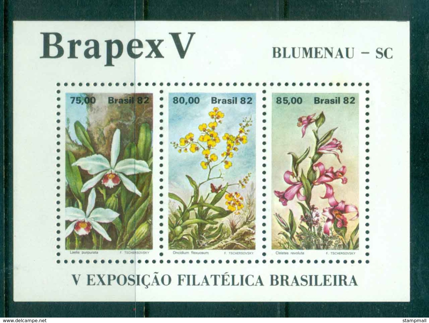 Brazil 1982 BRAPEX V Stamp Ex. Orchids MS MUH Lot47079 - Other & Unclassified
