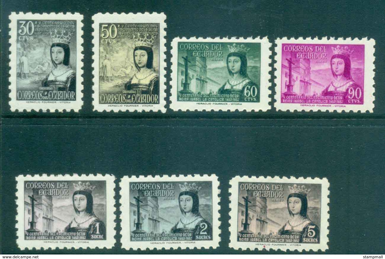 Ecuador 1954 Queen Isabella I MLh Lot46730 - Ecuador