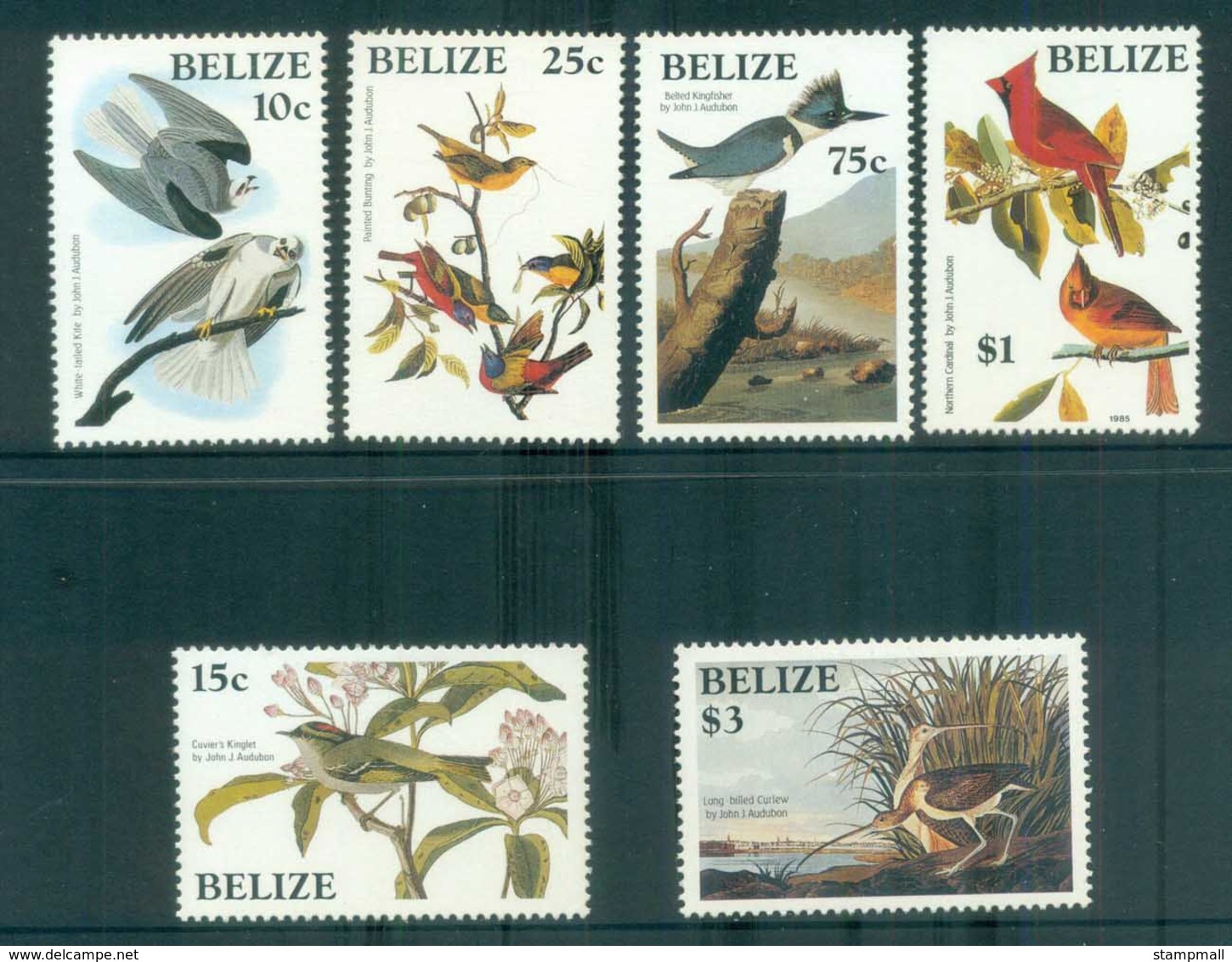 Belize 1985 Audubon Birds MLH Lot80872 - Belize (1973-...)