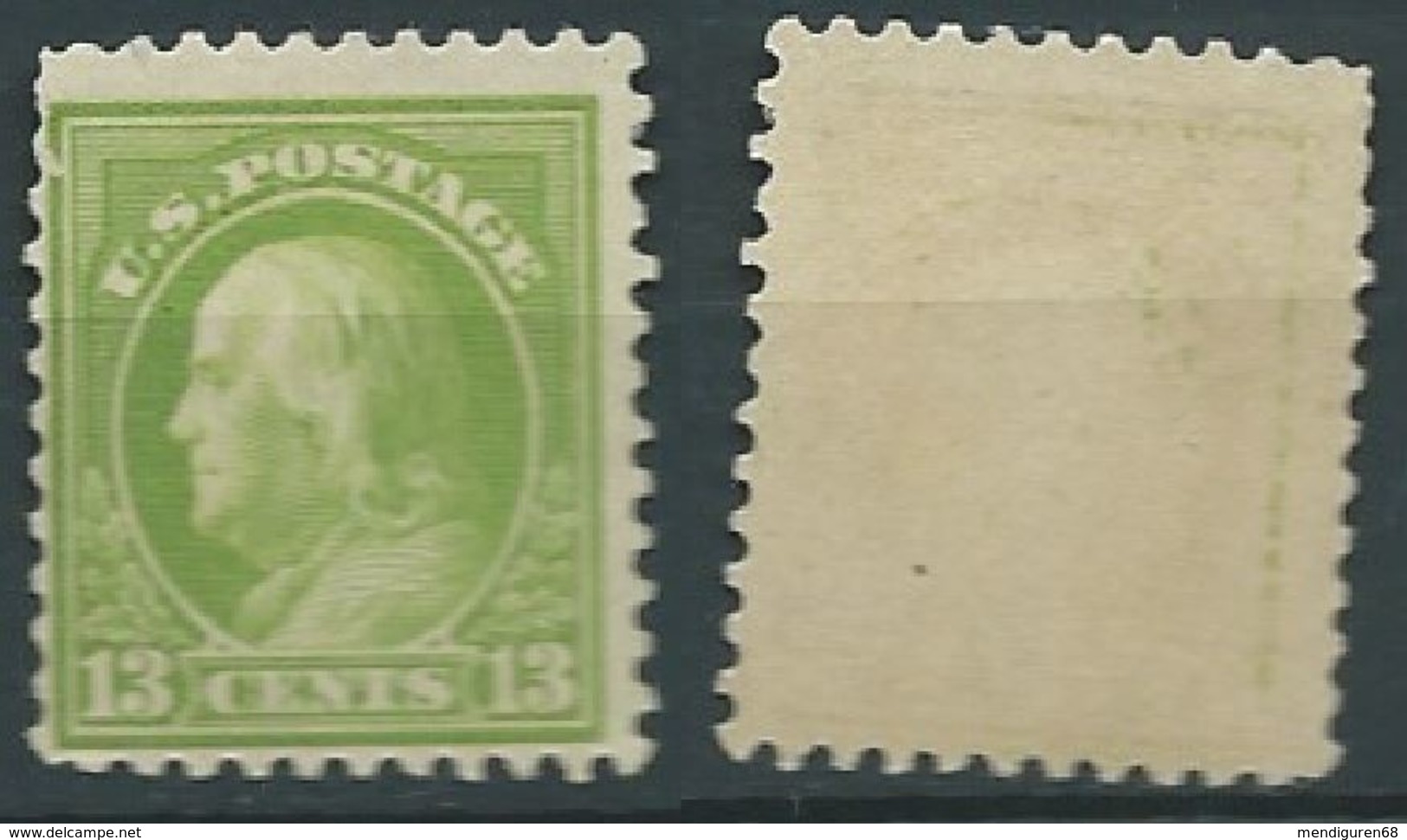 VEREINIGTE STAATEN ETATS UNIS USA 1917-19 P.11 WASHINGTON APPLE GREEN 13C MNH SC 513 YV 211 TYPE A MI 235 C SG 520 - Unused Stamps