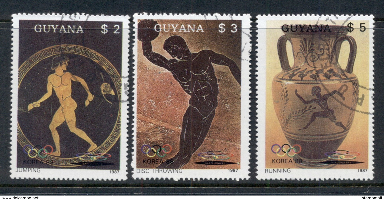 Guyana 1987 Summer Olympics Seoul, Greek Art CTO - Guyana (1966-...)