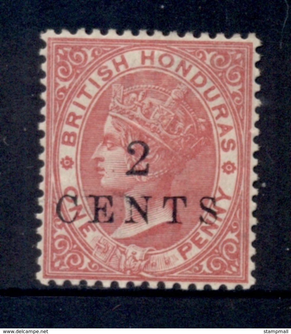 British Honduras 1888 2c On 1d Rose QV Portrait Wmk Crown CA MHH - Ecuador