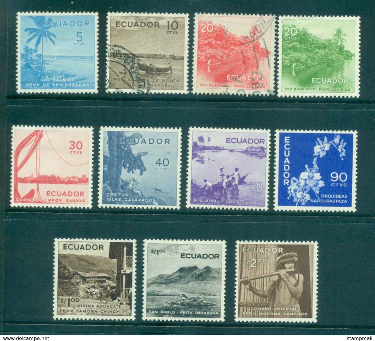 Ecuador 1957-58 Scenic Pictorials MLH/FU Lot46709 - Ecuador