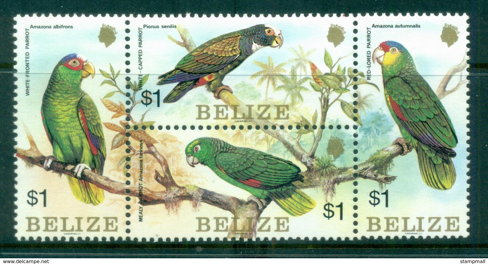 Belize 1984 Birds, Parrots Blk4 MUH - Belize (1973-...)