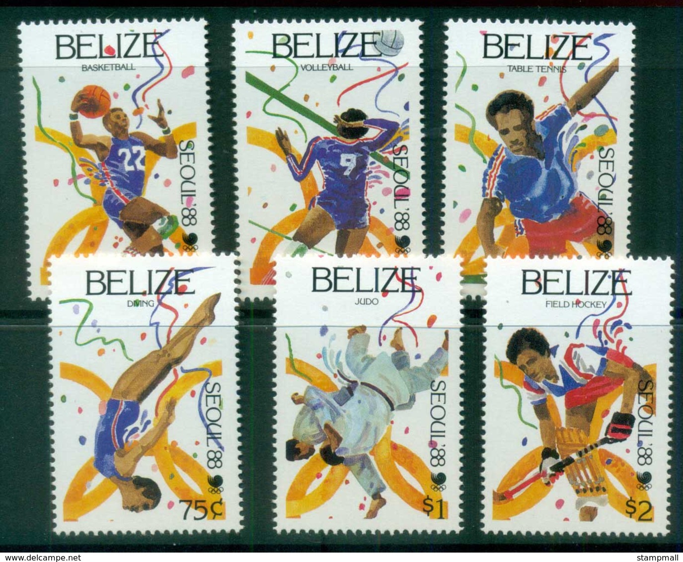 Belize 1988 Seoul Olympics MLH Lot80894 - Belize (1973-...)