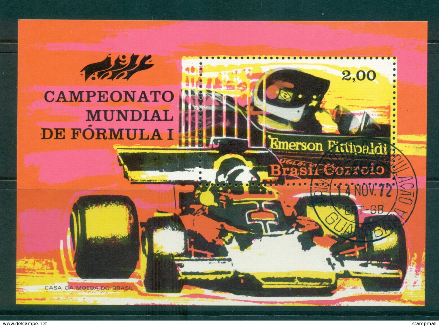 Brazil 1972 Emerson Fittipaldi Formula One MS FU Lot36500 - Other & Unclassified