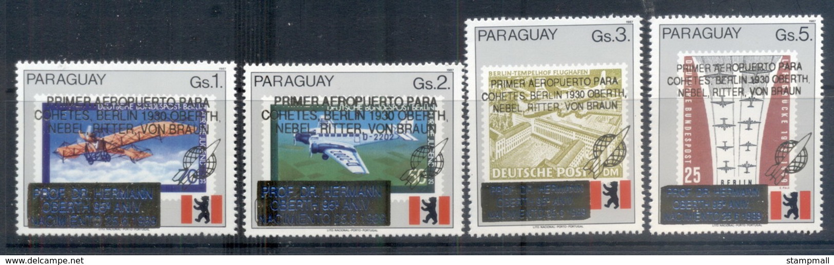 Paraguay 1989 Space Rocket Scientist, Dr Hermann Oberth MUH Opt MUH - Paraguay