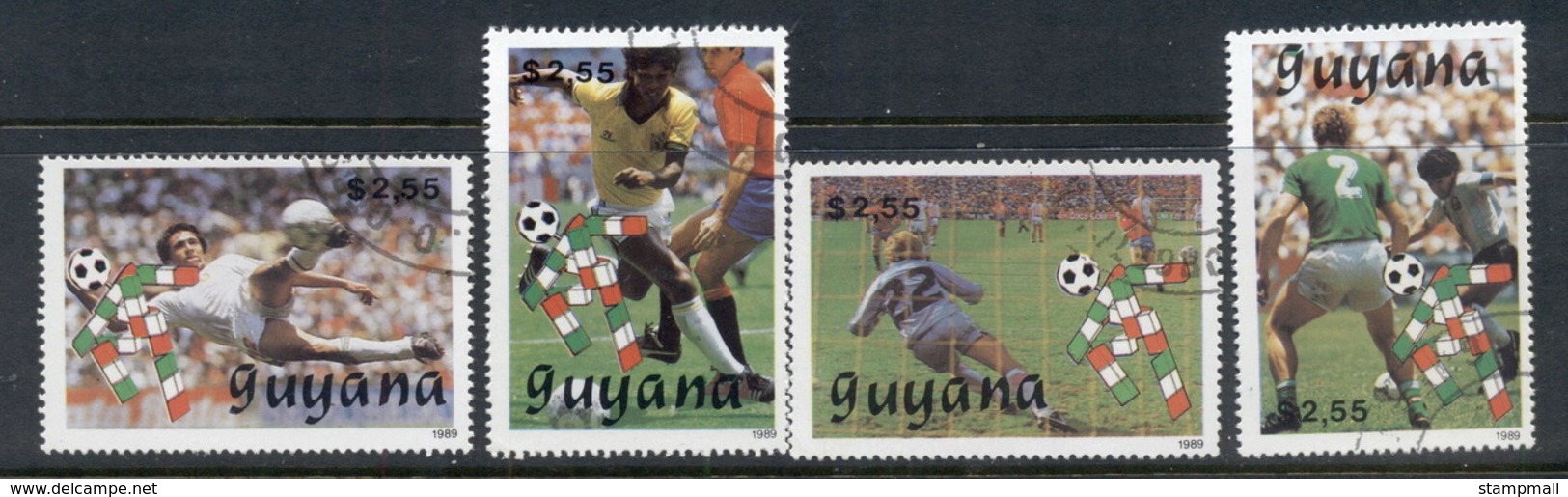 Guyana 1989 World Cup Soccer, Italy CTO - Guyana (1966-...)