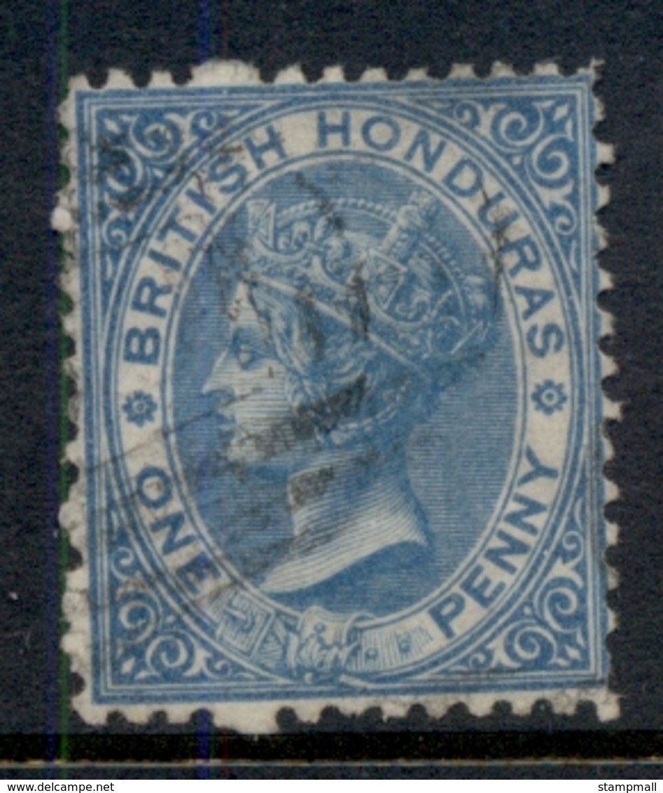 British Honduras 1872 1d Blue QV Portrait Wmk Crown CC Perf 12.5 FU - Ecuador