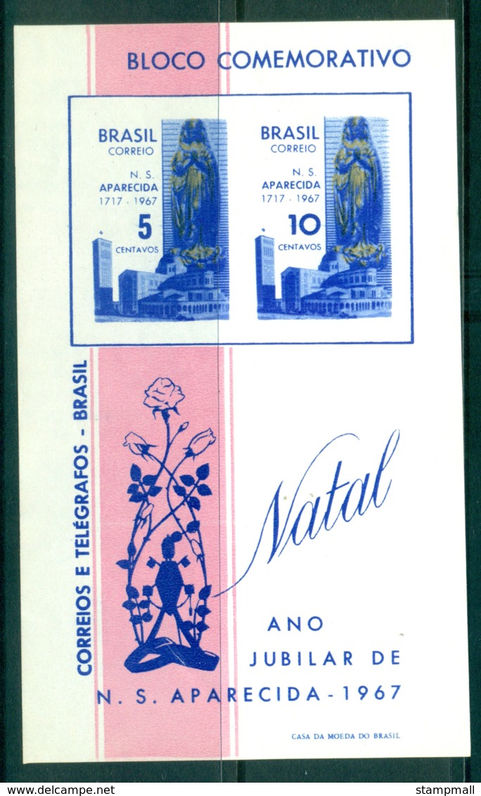 Brazil 1967 Xmas Our Lady Of The Apparition MS MUH Lot36508 - Other & Unclassified