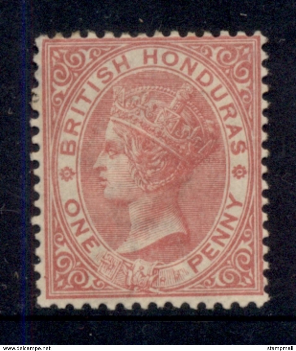 British Honduras 1882-87 1d Rose QV Portrait Wmk Crown CA MHH - Ecuador
