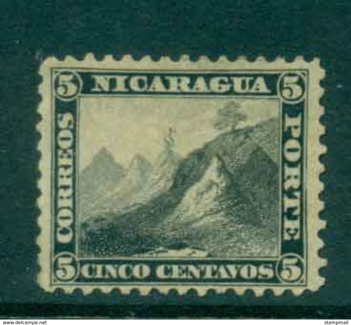 Nicaragua 1862 5c Mountain Peak MHH Lot43150 - Nicaragua