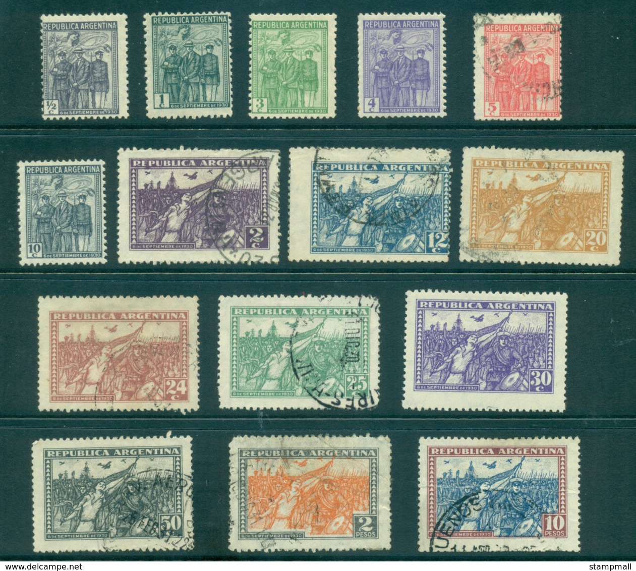 Argentina 1930 Revolution Of 1930 Asst (15) MLH/FU Lot37120 - Other & Unclassified