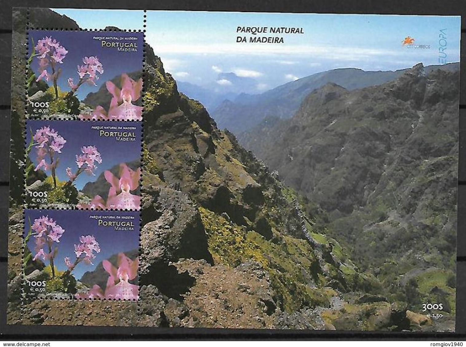 MADERA 1999 FOGLIETTO EUROPA RISERVE E PARCHI NATURALI UNIF. BF 18 MNH XF - Madeira