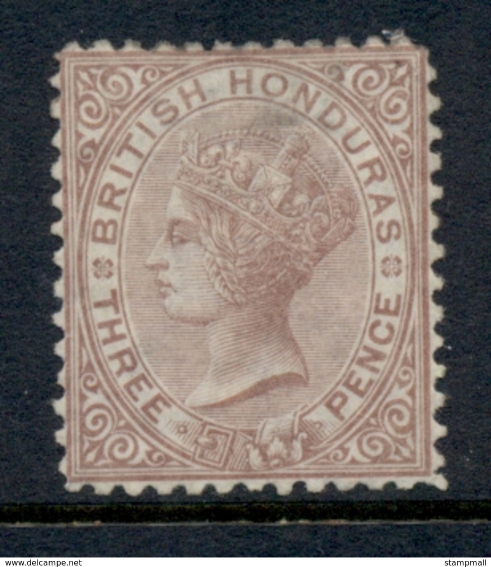 British Honduras 1872 3d Brown QV Portrait Wmk Crown CC Perf 12.5 Mint Part OG - Ecuador