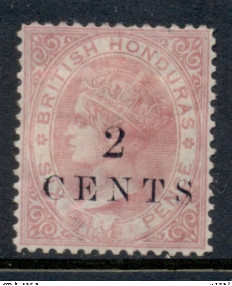 British Honduras 1888 2c On 6d Rose QV Portrait Wmk Crown CC MHH - Ecuador