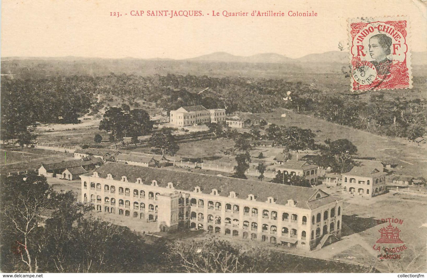 CPA VIETNAM "Cap Saint Jacques, Le Quartier D'artillerie Coloniale" - Vietnam