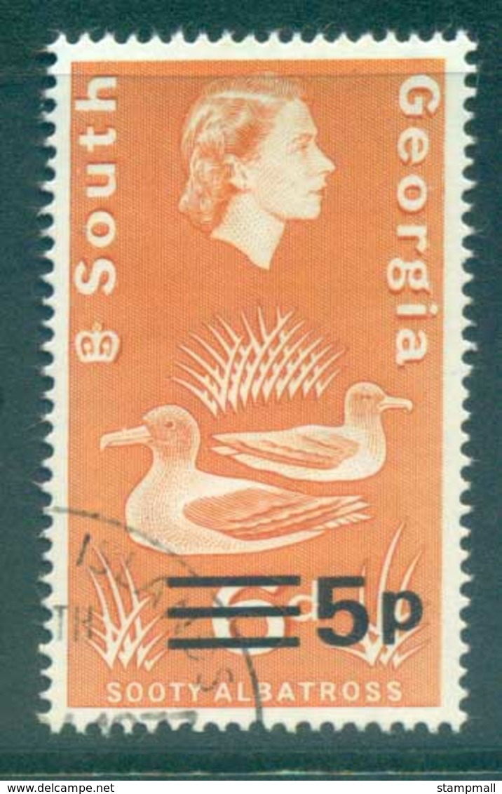 South Georgia 1971-72 QEII Definitives Surcharges 5p On 6d FU Lot77986 - South Georgia