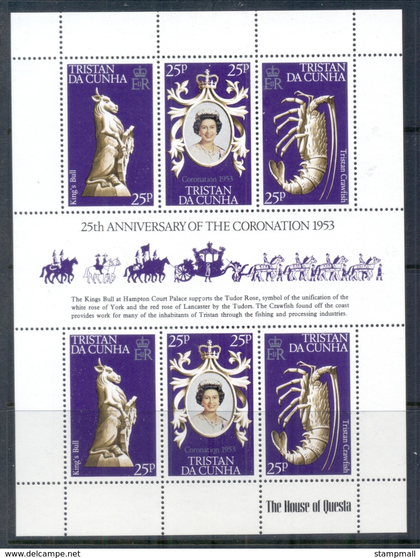 Tristan Da Cunha 1978 QEII Coronation 25th Anniv. MS MUH - Tristan Da Cunha