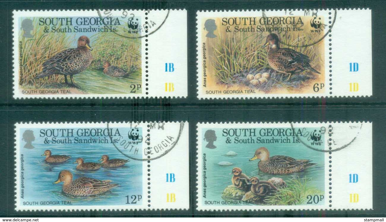 South Georgia 1992 WWF South Georgia Teal  FU Lot78010 - South Georgia