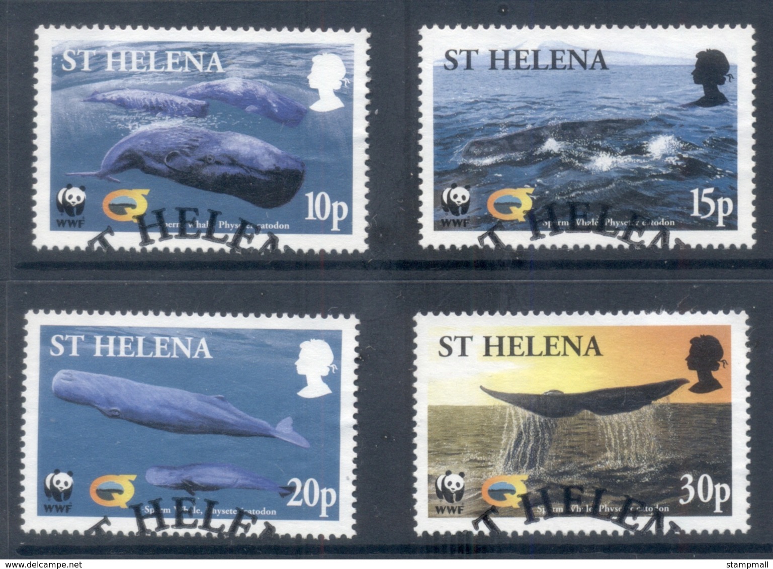 St Helena 2002 WWF Sperm Whale FU - Saint Helena Island