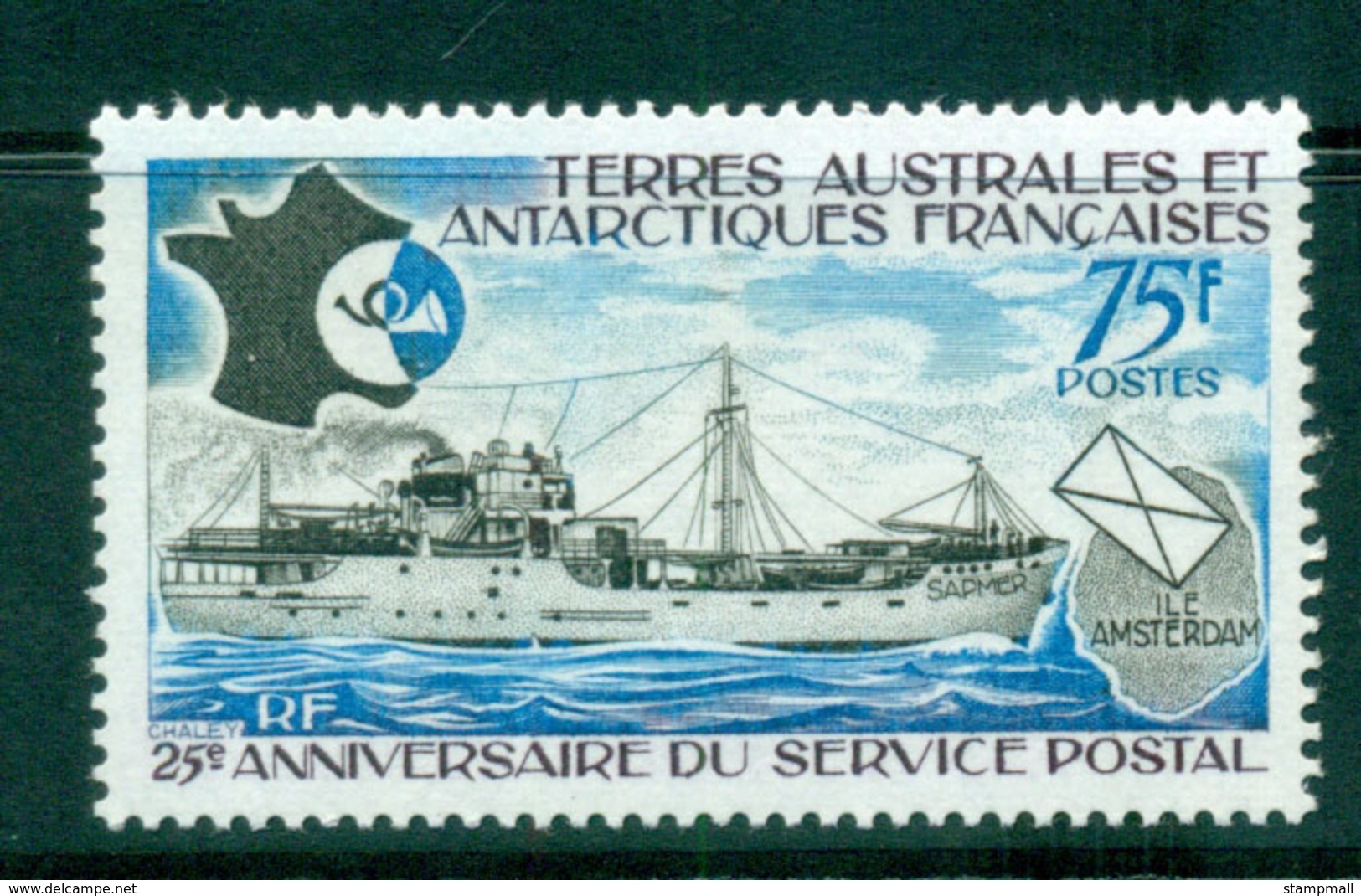 French Antarctic Territory 1974 Postal Service Anniversary MUH Lot58928 - Sonstige & Ohne Zuordnung