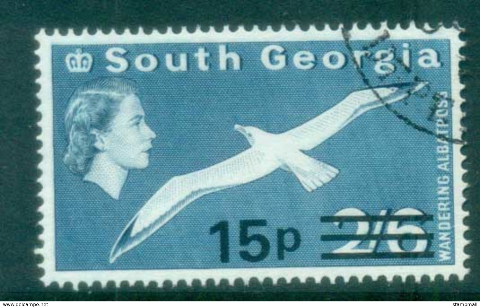 South Georgia 1971-72 QEII Definitives Surcharges 15p On 2/6d FU Lot77993 - South Georgia