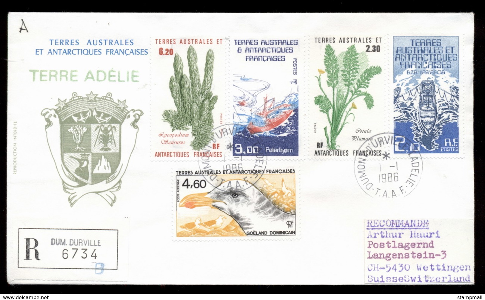 French Antarctic Territory 1986 Sea Grass, Ships, Bird Cover - Other & Unclassified