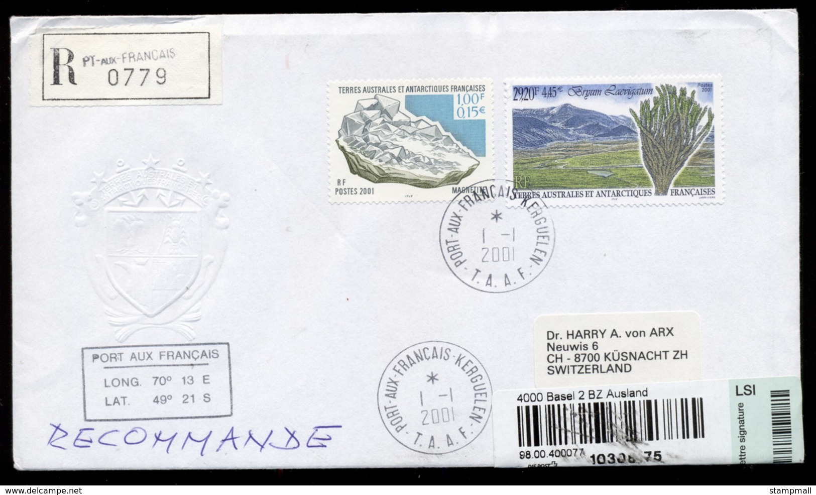 French Antarctic Territory 2001 Minerals, Plants Cover - Other & Unclassified