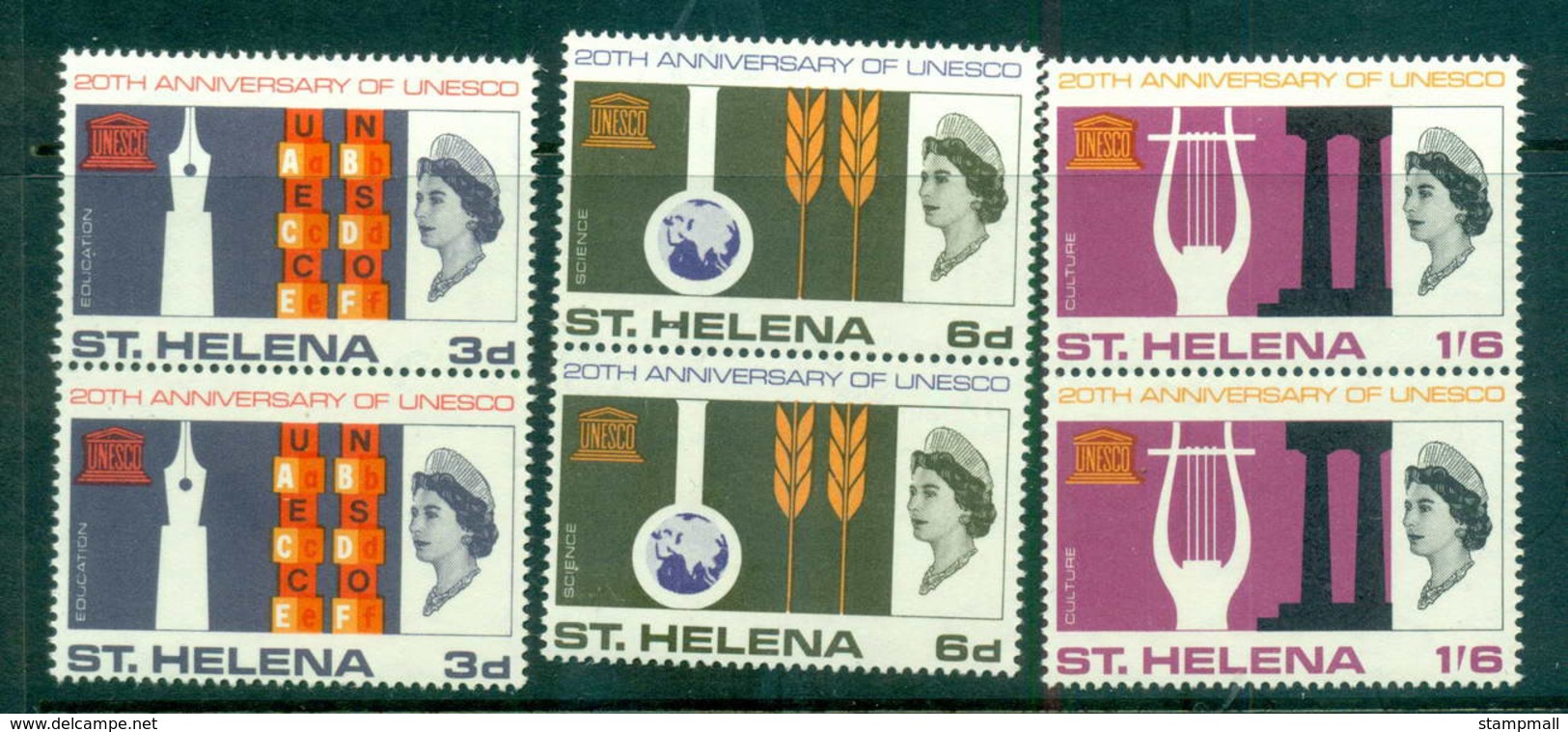 St Helena 1966 UNESCO Pairs MUH Lot66157 - Saint Helena Island