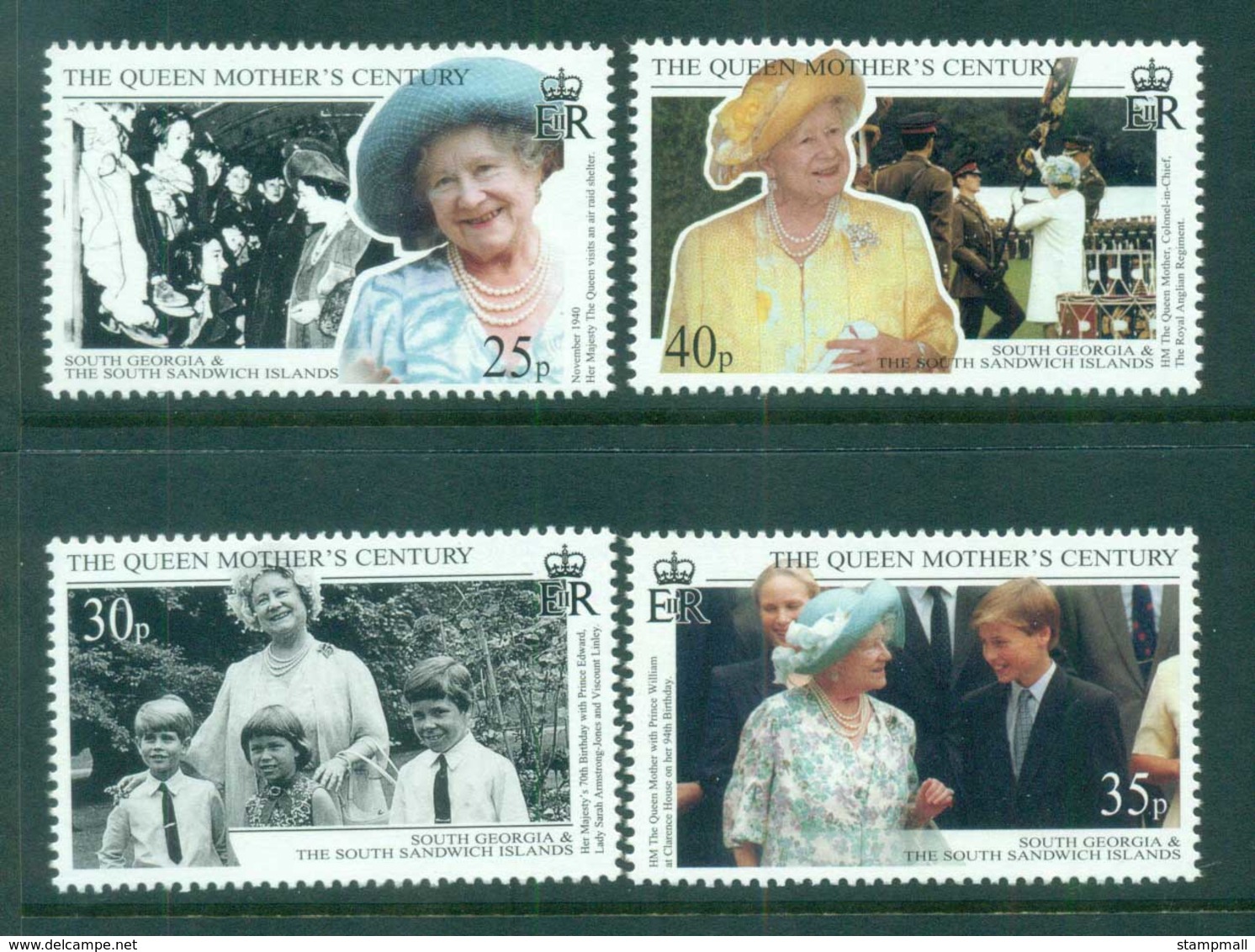 South Georgia 1999 Queen Mother's Century, Royalty MUH - South Georgia