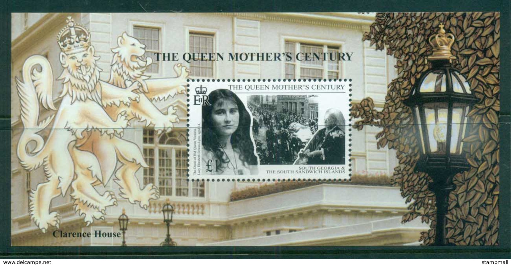 South Georgia 1999 Queen Mother's Century, Royalty MS MUH - South Georgia