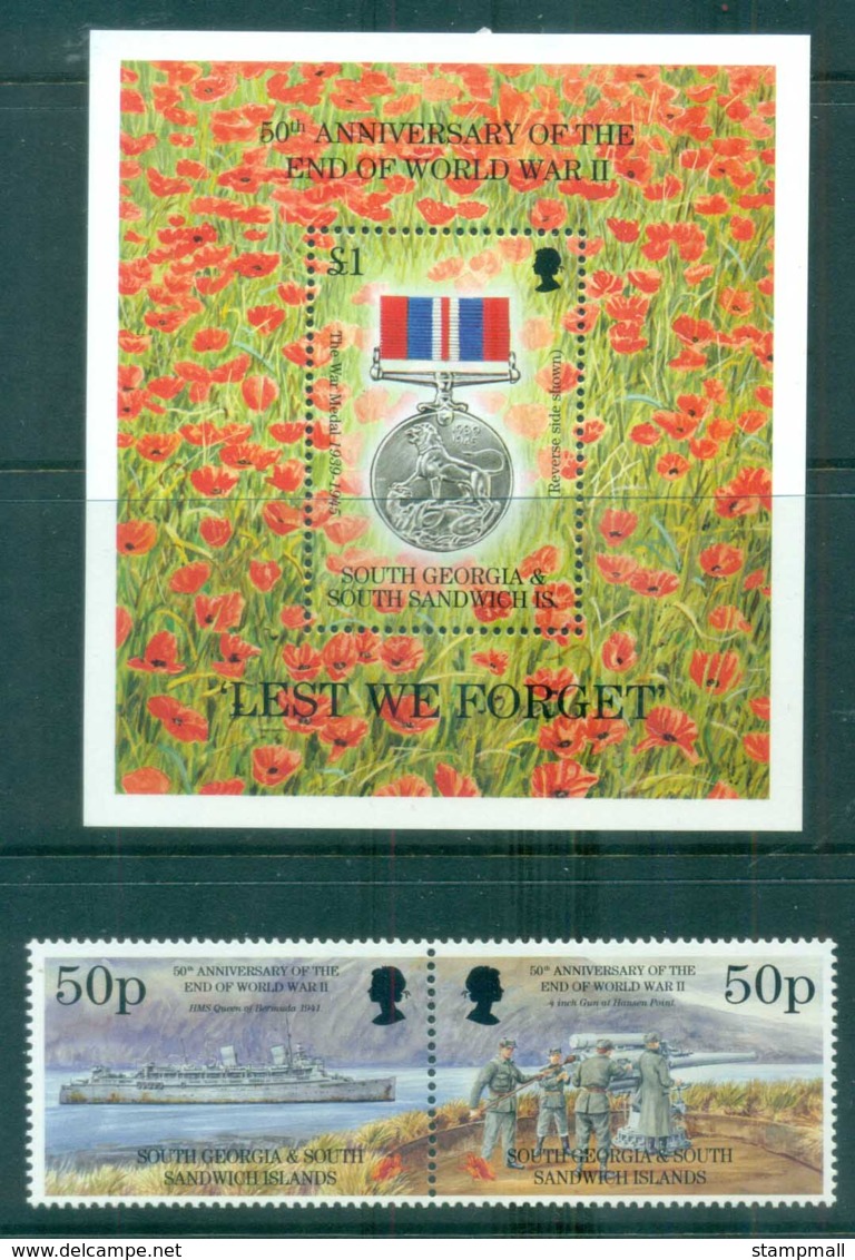 South Georgia 1995 End Of WWI + MS MUH Lot76453 - South Georgia