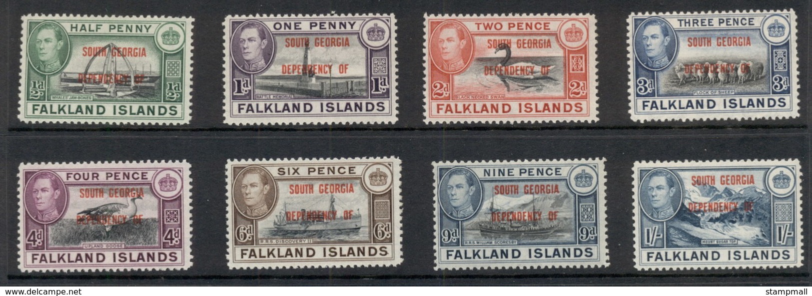 Falkland Is Deps 1944 South Georgia Opts MUH - Falkland Islands