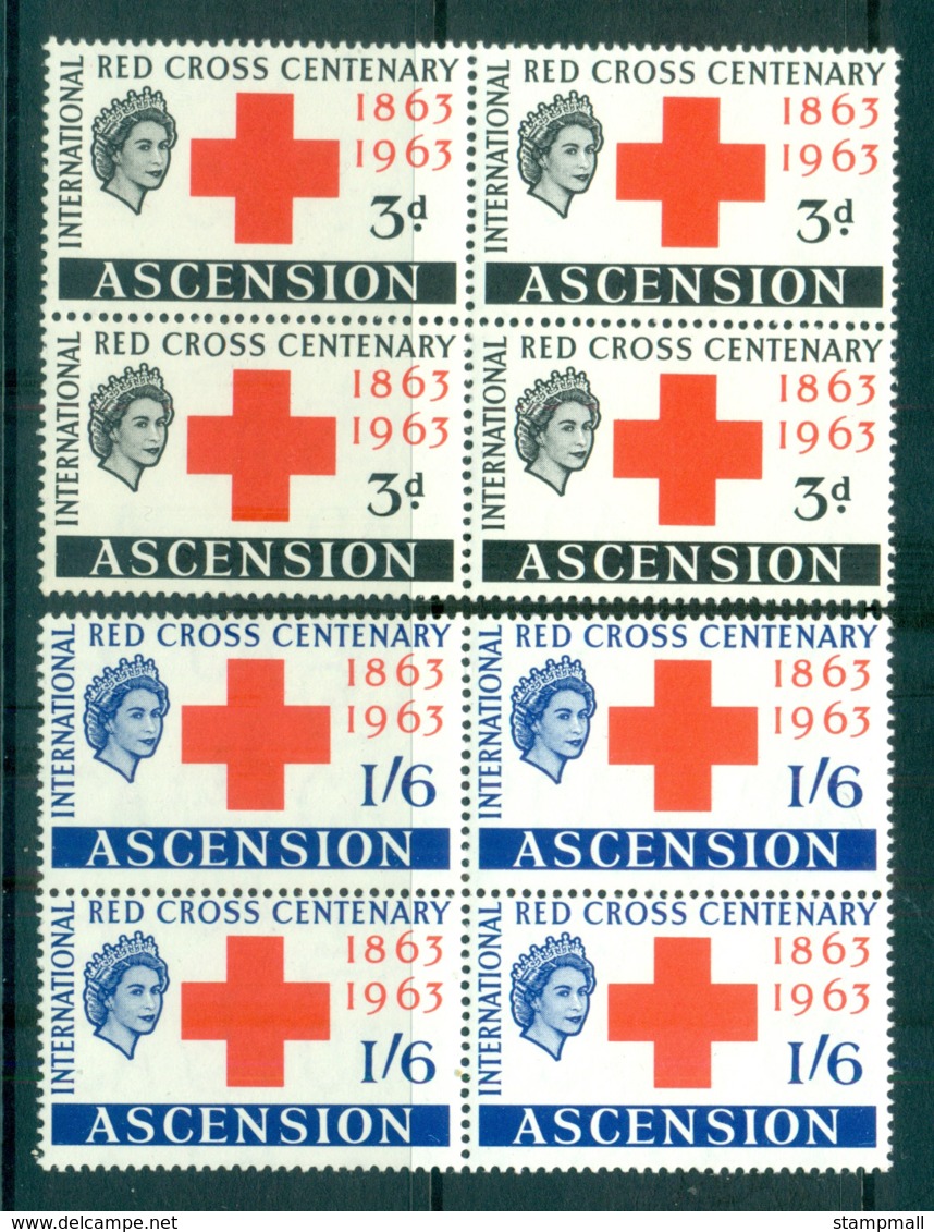 Ascension Is 1963 Red Cross Blk 4 MUH Lot66124 - Ascension