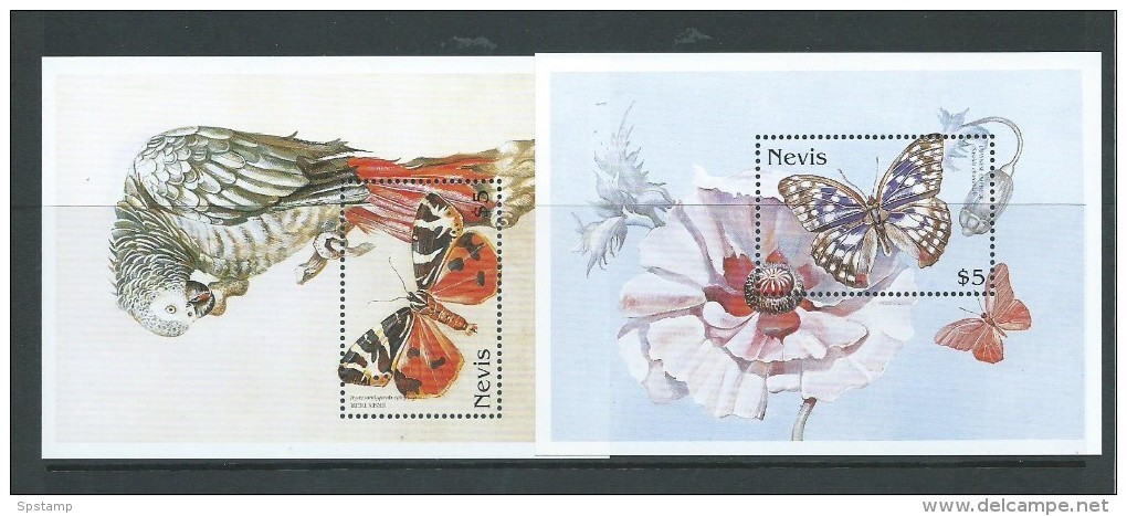 Nevis 1997 Butterfly 2 Miniature Sheets   MNH - St.Kitts And Nevis ( 1983-...)