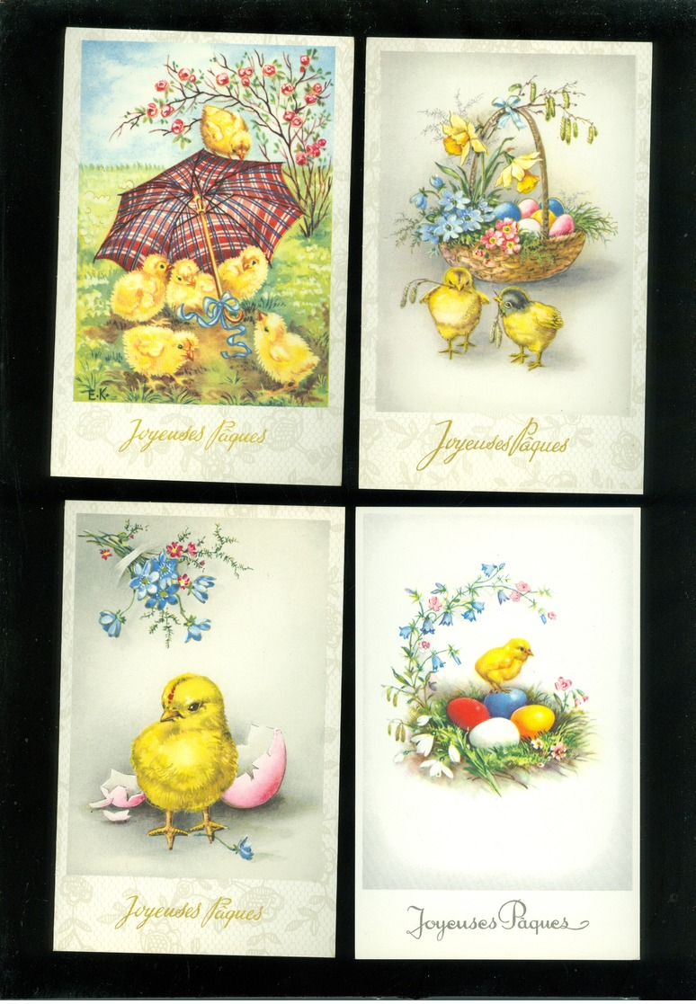 Beau Lot De 60 Cartes Postales De Fantaisie  Pâques   Mooi Lot 60 Postkaarten Van Fantasie  Pasen -  60 Scans - 5 - 99 Karten