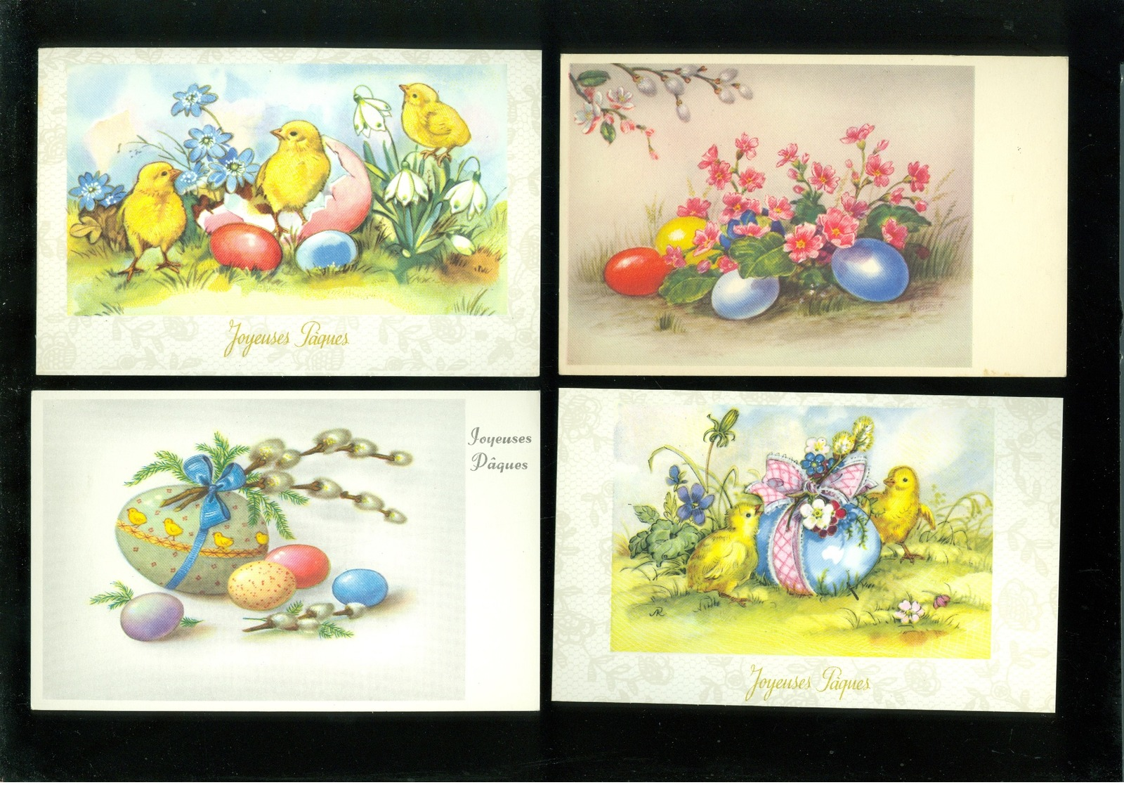 Beau lot de 60 cartes postales de fantaisie  Pâques   Mooi lot 60 postkaarten van fantasie  Pasen -  60 scans