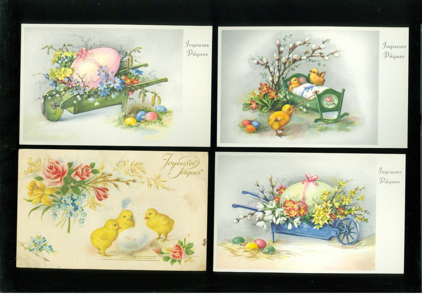 Beau lot de 60 cartes postales de fantaisie  Pâques   Mooi lot 60 postkaarten van fantasie  Pasen -  60 scans