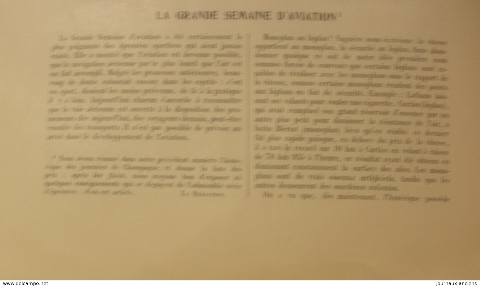 1909 LA GRANDE SEMAINE D'AVIATION DE CHAMPAGNE - LATHAM - MONOPLAN ANTOINETTE - MICHELIN - Autres & Non Classés