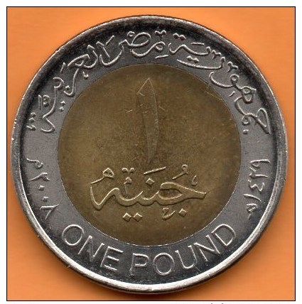 EGYPT / EGYPTE  1 Pound 2008 / 1429 BIMETAL - Egypte