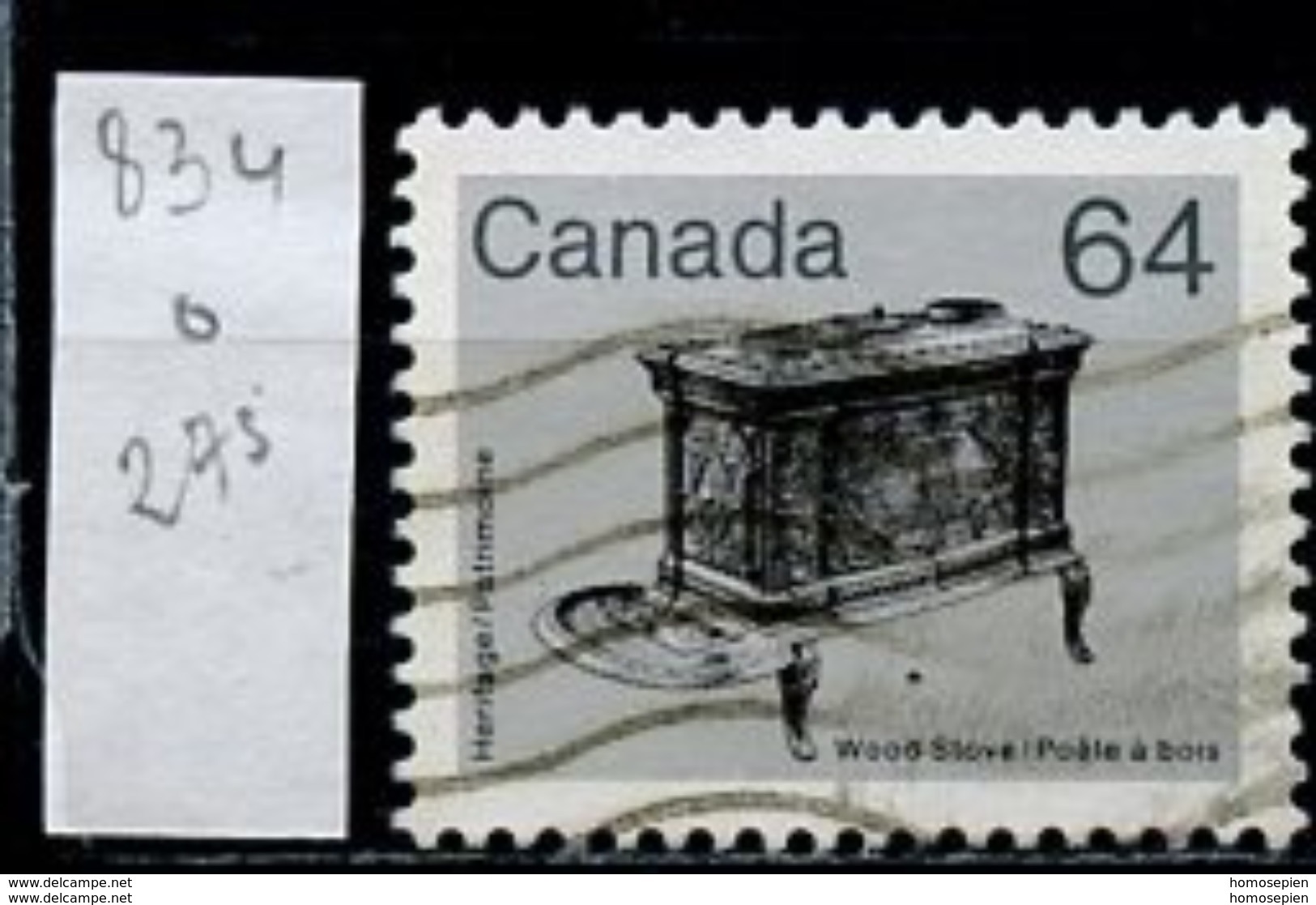 Canada - Kanada 1983 Y&T N°834 - Michel N°870 (o) - 64c Poêle à Bois - Oblitérés