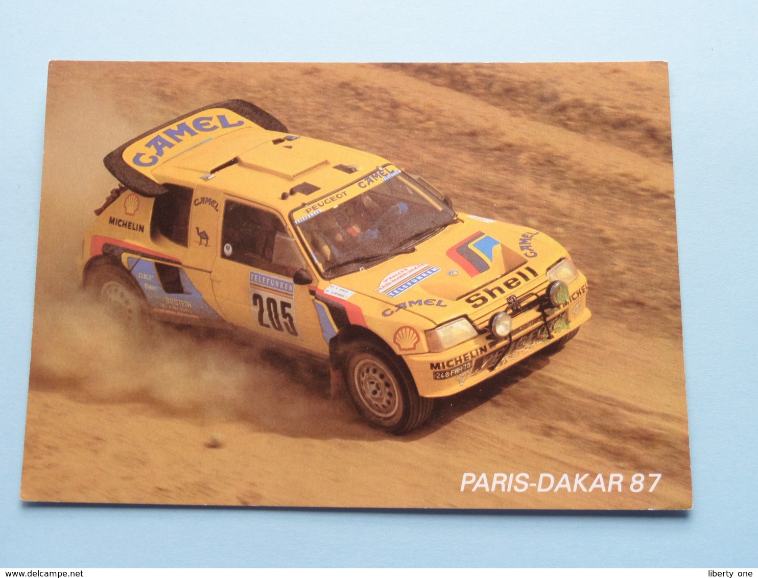 PARIS - DAKAR 87 > PEUGEOT 205 Turbo 16 > 1. Vatanen / Giroux > 5. Mehta / Doughty ( Zie / Voir Photo ) ! - Rallyes
