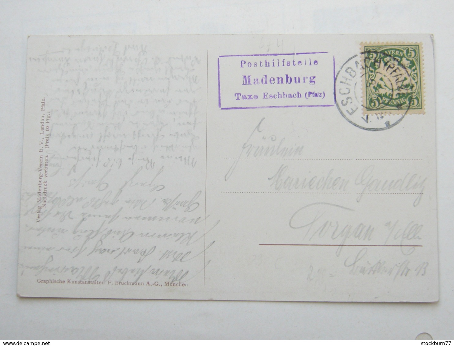 1910 , Posthilfsstelle   MADENBURG , Klarer Stempel  Auf Ansichtskarte Des Ortes - Briefe U. Dokumente