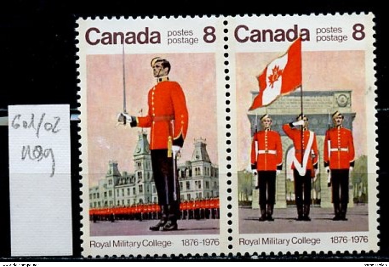 Canada - Kanada 1976 Y&T N°601 à 602 - Michel N°628 à 629 Nsg - Série Collège Militaire - Neufs