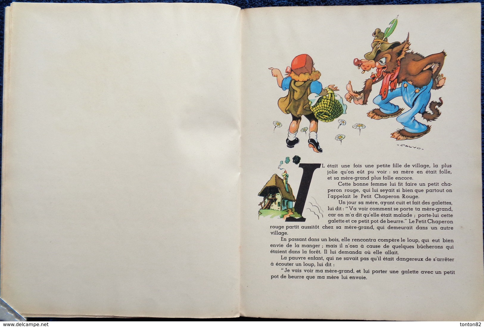 Contes de Perrault - Cendrillon et Le Petit Chaperon Rouge - Éditions G-P - Images de CALVO - ( 1947 ) .